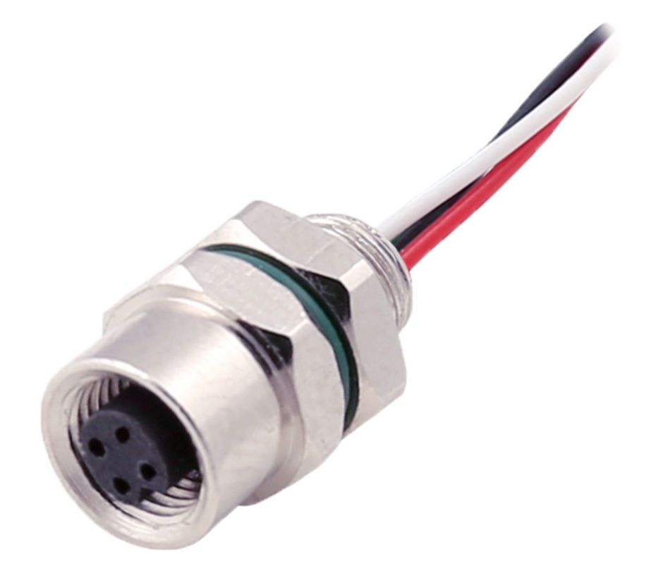 Waterproof M5 Circular Connector 4 Pin Panel Mount Rear Solder Type