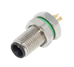 Ip67 Male M5 Circular Connector Panel Rear Fastened Protected From Dust And Water