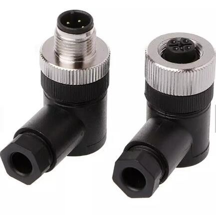 M12 Straight Angle IP67 4 5 8Pin AISG Sensor Connector PA66 Threaded ...
