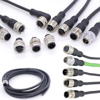 M12 Male/Female Round Waterproof Connector for Electric Motorcycle LEV Control