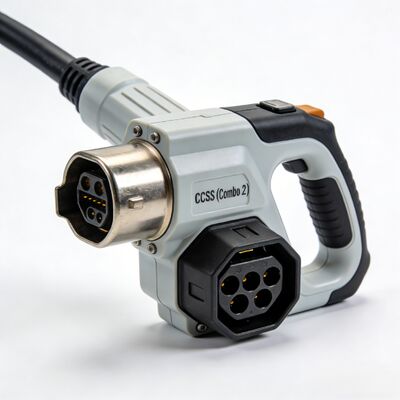 CCS2 European EV Plug Combo 2 DC Connector with 500 A / 350 KW Charging &10,000+ Mating Cycles