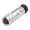 Metal Sensor AISG Connector M16 8pin Anti - Vibration Locking Screw Design