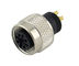 ip67 waterproof connector M8 M12 circular Male Female 3 4 5 pin straight front Panel mount solder connector