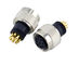 Male to Female straight ip67circular M12 8 pin plug electrical panel mount socket M12 cable connector