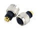 brass gold plated ip67 ip68 waterproof M12 Panel mount circular 8 pin connector for automation industry