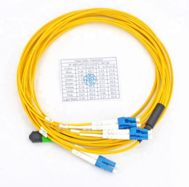 Optical Fiber MPO Patch Cord , 8F APC(F)-LC/UPC SM 3M Fiber Optic Patch Cord