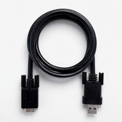 Industrial-Grade USB 3.0 Micro-B to Type-A High-Flex Vision Cable with Dual Screw Locks