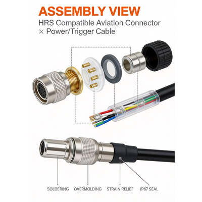 Hirose HR10A Compatible 4/6/12 Pin Industrial Camera Connector