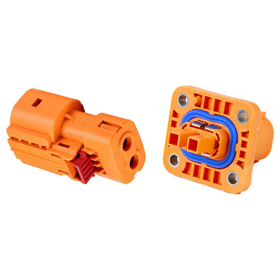 2 Pin HV Small Current Connector EV Waterproof Straight Plug