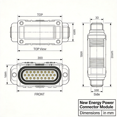 24A New Energy Power Connector Module for Industrial Vehicle | Ritian