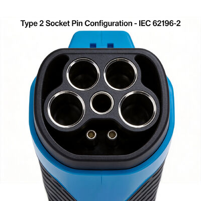 IEC 62196-2 Type 2 EV Charging Cable – 16A/32A 3-Phase 22kW Fast, Safe & Durable
