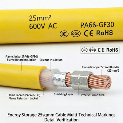 150A 25mm² Energy Storage Cable Assembly for ESS Cabinet