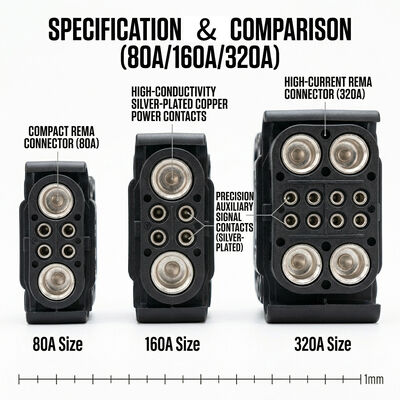 REMA DIN Heavy Duty Battery Connector 80A-320A for Electric Forklifts