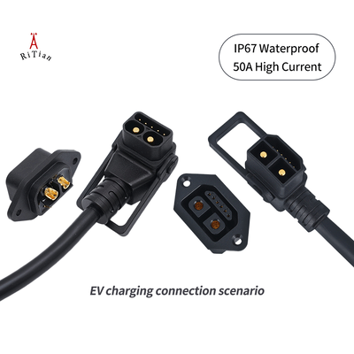 ND2+5 / ND2+6 Lithium Battery Charger, New Energy Battery Electric Vehicle IP67 Waterproof Connector