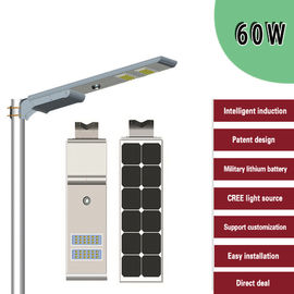 60W Outdoor LED Solar Powered Street Lights With Inbuilt Battery And Panel
